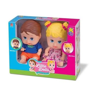 Imagem de Boneca Bebê Little Dolls Gêmeos - Divertoys, 0
