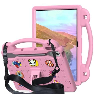 Imagem de QYiiD Capa infantil para Lenovo Tab P12 32.3 cm 2023 (TB370FU), capa protetora de EVA infantil à prova de choque com alça de suporte, alça de ombro, suporte para tablet Lenovo P12 de 12,7 polegadas