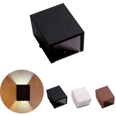 Imagem de Arandela Efeito 2 Fachos 2 Focos Parede Muro Externa Ar1210 Alumínio -