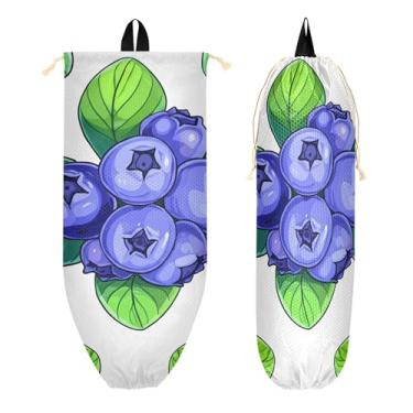 Imagem de xigua Suporte de parede para saco plástico de mirtilos com cordão, 1 pacote, organizador de sacolas de compras reutilizável para bolsas, meias, roupas íntimas e gravatas