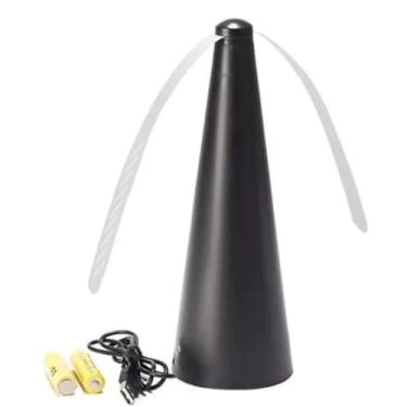 Imagem de Ventilador Repelente de Mesa de Plástico Preto (Preto)