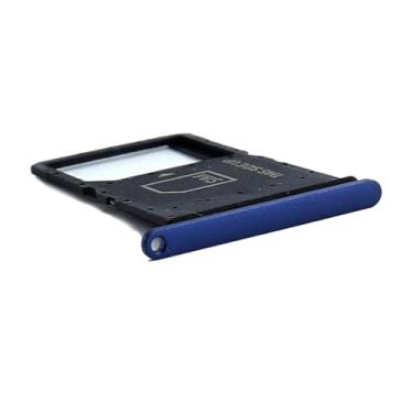 Imagem de Ygpmoiki Para Motorola Moto Razr 2025/Razr 60 XT2553 XT2553-1 XT2553-2 Slot para cartão Micro SD Suporte de bandeja de cartão SIM único de substituição azul, com pino