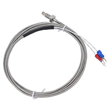 Imagem de LiebeWH Sensor de Temperatura da Sonda de Parafuso, Sensor de Temperatura de Linha Blindada Tipo Termopar Tipo K 0-450 ℃ WRNT-01, 2.000 Mm, Conexão Firme, Teste Preciso