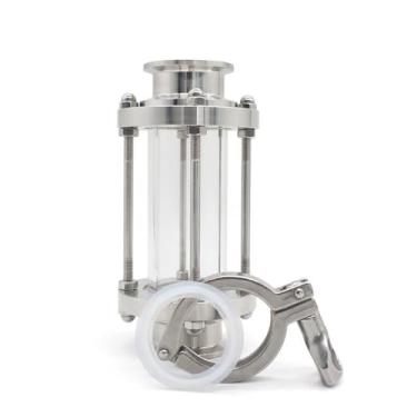 Imagem de 1.5"2"3"4"4.5", Tube OD 38/51/76/108/114mm Tube Sanitary Flow Sight Glass, 304 Stainless Steel Home Brew, 1pcs(2 INCH-SS304,With 1 Gasket)