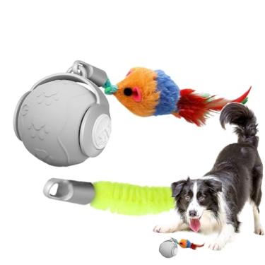 Imagem de Brinquedo de bola rolante para gatos, arranhador elétrico de 3 modos – com cauda inteligente, brinquedos interativos para gatos, para alívio do tédio, animais de estimação, filhotes, gatinhos, cães