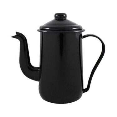 Imagem de Bule Preto Esmaltado Com Tampa Luxo Para Café 1,5 L Ágata - Ewel