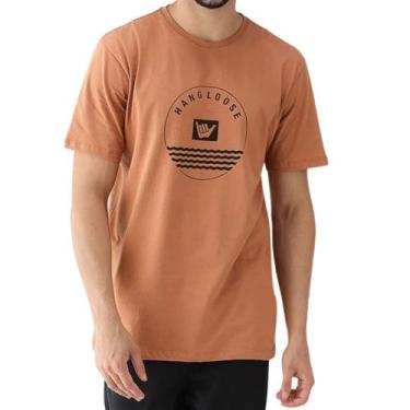 Imagem de Camiseta Hang Loose Silk MC Outline Marrom, M, Marrom