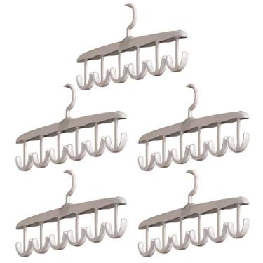 Imagem de SPONGL Gancho de roupa, gancho giratório de 360 graus com desenhos ondulados para economizar espaço, organização de armazenamento de dormitório doméstico
