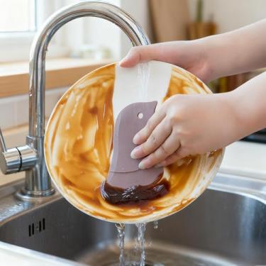 Imagem de Conjunto de 2 ferramentas de raspador de cozinha de silicone – Raspadores antiderrapantes em forma de pinguim para limpeza de cozinha, panelas antiaderentes, cozimento e remoção de resíduos de bancada