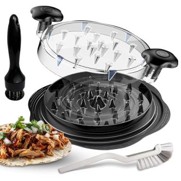 Imagem de Ferramenta de triturador de frango – Triturador e moedor de peito de frango grande com amaciador de carne e escova de limpeza – Sem BPA, design ergonômico para frango desfiado, carne suína desfiada