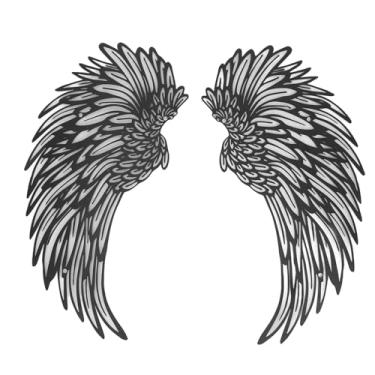 Imagem de TOPINCN Decoração de Parede de Asas de Anjos de Metal, Escultura de Parede de Asas de Anjo Penduradas Dupla Face Com Luz Quente, para Shopping de Escritório Doméstico