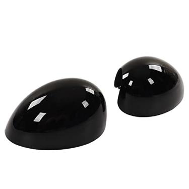 Imagem de Naroote Capa de Espelho de Porta Preta Brilhante ABS 2 Unidades Adequada para R59 R60 R61 Com Design Elegante e Material Durável para Melhorar a Aparência do Veículo