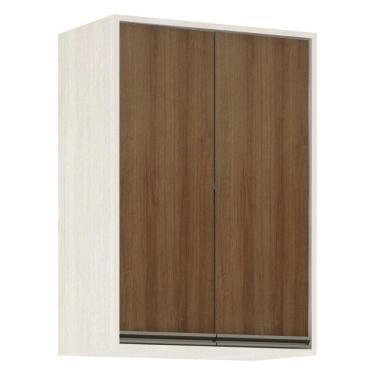 Imagem de Armário Aéreo De Cozinha 60 Cm 2 Portas De Abrir 2 Prateleiras Linea Luciane Móveis