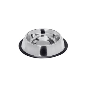 Imagem de Comedouro e Bebedouro Inox Antiderrapante para Cães e Gatos | Pote Inox Resistente BPA Free para Água e Ração(M 250ml (18cm))