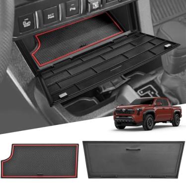 Imagem de GZSH Capa de console central frontal oculta adequada para Toyota Tacoma 2016-2023 (3ª geração Tacoma) capa de console central de plástico ABS privacidade antiqueda com base de carregamento de