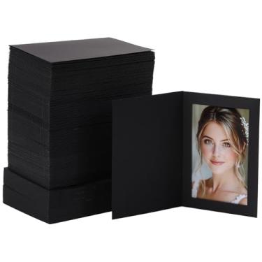 Imagem de Litpoetic 100 cartões de porta-retratos com 100 envelopes autoselados, porta-retratos de papel 10 x 15 cm, inseridos em massa, cartões de notas para Natal, Ano Novo, casamento, aniversário, sala de