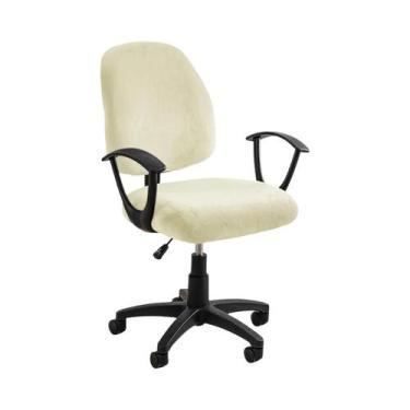 Imagem de Capa De Cadeira De Escritório Universal Em Veludo Elástico Rotativo, C