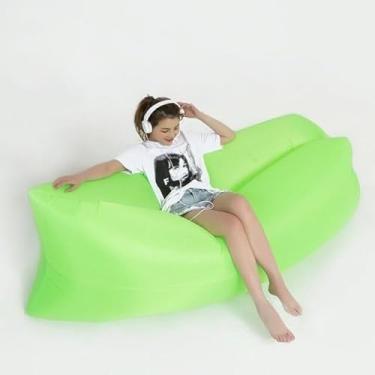 Imagem de Sofá Inflável para Camping, Praia ou Piscina - Conforto e Praticidade(verde)