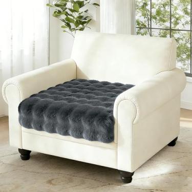 Imagem de Arfntevss Capa de sofá para cães de pelúcia de pele sintética lavável e felpuda capa de cadeira de sofá individual antiderrapante capa de almofada de cachorro protetor de apoio de braço para móveis