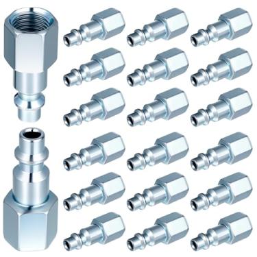Imagem de Yaocom 20 peças plugue estilo FNPT M 728 1/10.2 cm, encaixe de compressor de ar, compatível com acoplador industrial FNPT estilo M