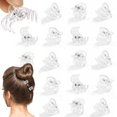 Imagem de 36 clipes de cabelo de borboleta, mini grampos de cabelo, clipe de mandíbula de plástico com caixa transparente