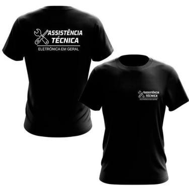 Imagem de Camiseta Assistência Técnica Eletrônica - Estampa Norte, G2, Preto