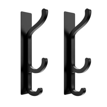 Imagem de CHAUNCEY HOME Pacote com 2 ganchos de parede para pendurar, ganchos de casaco/toalha montados na parede – ganchos para pendurar bolsas resistentes, toalhas, chapéus e roupas, decoração de casa moderna
