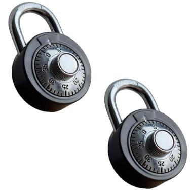 Imagem de Arkali Fechadura de combinação, cadeado de combinação de discagem, 3 fechaduras sem chave seguras com código digital para armários de academia, escola, caixa de ferramentas e unidades de armazenamento