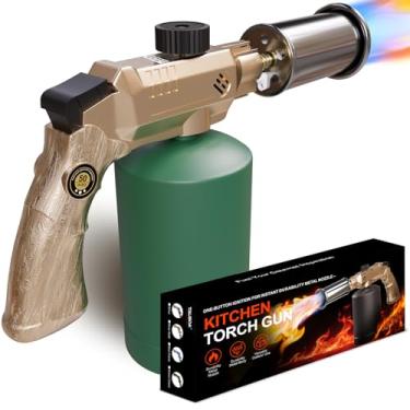 Imagem de Pistola de tocha de cozinha, maçarico de churrasco para cozinhar - tocha portátil de ignição automática, pistola de tocha de cozinha ajustável, acionador de carvão, bife escaldante - presente para