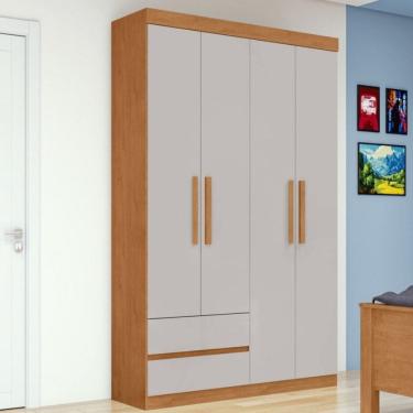 Imagem de Guarda Roupa Solteiro 4 Portas 2 Gavetas Zeus Lopas