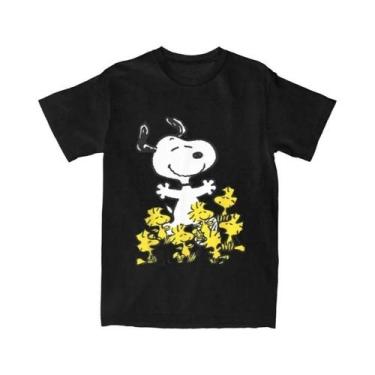 Imagem de Camiseta Feminina Kawaii Peanut Snoopy Chick Para Festa, Gola Redonda,