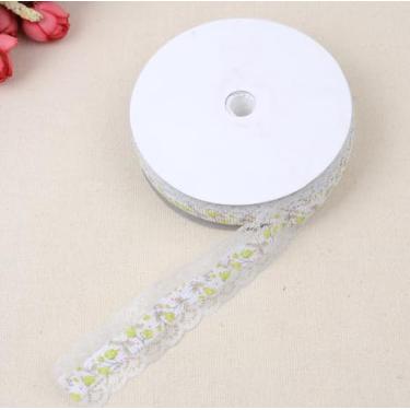 Imagem de 1 rolo de fita de renda, suprimentos de costura artesanais DIY, decoração de embrulho de presente (branco)