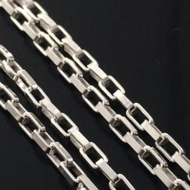 Imagem de Corrente Cordão Masculina Prata Maciça 925 50cm Bloco - Lojas La&Amp;N