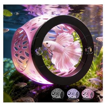 Imagem de Caverna de esconderijo Betta flutuante e caverna de camarão | Pele Betta flutuante para aquário | Alimentador de betta ou camarão | Rede multifuncional para descanso e anel de alimentação de peixes