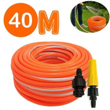 Imagem de Mangueira 40m Laranja Antitorção P/ Jardim quintal E Uso Doméstico Cas