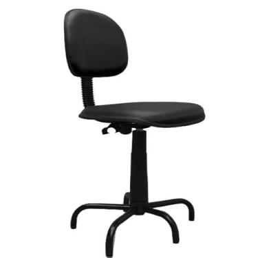 Imagem de Cadeira de Costureira Universal NR17 - Ergonômica e Resistente para Costura, Artesanato e Oficinas, Prática e Confortável para Uso Profissional e Doméstico (Preto)