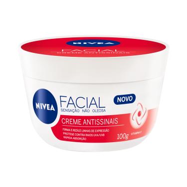 Imagem de Hidratante Facial Antissinais 100g Nivea Proteção UVA/UVB Toque Seco