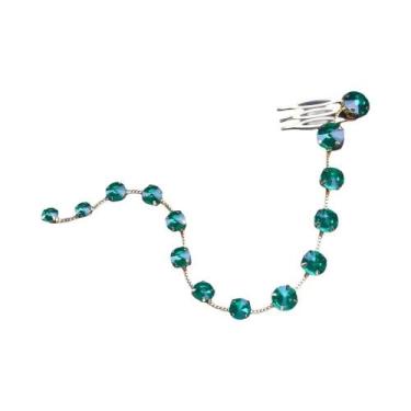 Imagem de Acessórios De Cabelo Femininos: Pente De Cabelo Trançado Colorido, Tia