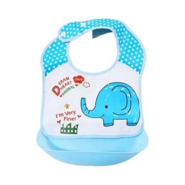 Imagem de Babador Impermeável Para Bebês Com Bolso 3D Removível Para Alimentos, 