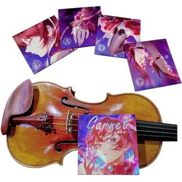 Imagem de Para cordas de violino 3/4 e 4/4 | Nylon premium de calibre médio - núcleo, ferida prata D & G, ferida de alumínio A, som rico, sensação suave, concerto - testado, brilho aprimorado, potência e