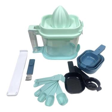 Imagem de Baoblaze Conjunto de utensílios de cozinha para confeitaria, incluindo espremedor manual de frutas cítricas, funil fácil de usar para laranja, limão e toranja,