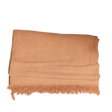 Imagem de Manta para Sofá Gigante 2,40x1,80m Casal Algodão Macio Decorativa(Salmão)