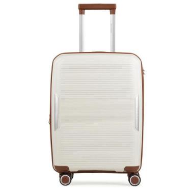 Imagem de Mala de Bordo 10 Kg Polipropileno Malta Branca e Marrom - Bagaggio, Br