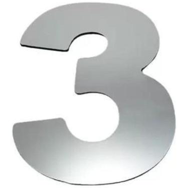Imagem de Número Residencial Alumínio Espelhado 3
