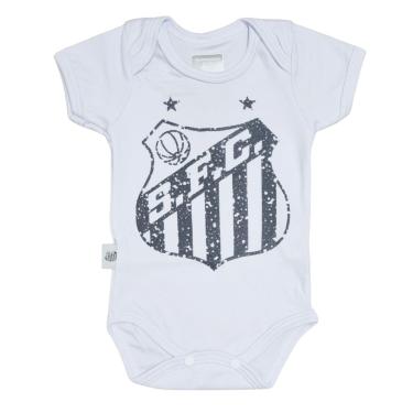 Imagem de Body Bebê Santos Branco Escudo Oficial