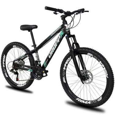 Imagem de Bicicleta Aro 26 Dropp Freeride Alumínio 21m Freios A Disco Cãmbios Shimano - Preto e Azul