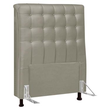 Imagem de Cabeceira Cama Box Solteiro Ciara 90cm Botonê Com Frame Sintético Bege - Abmaza
