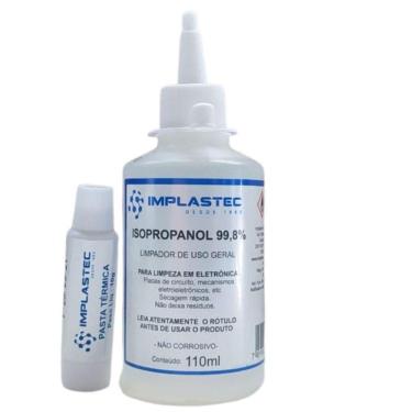 Imagem de Kit álcool Isopropilico 110 Ml - Pasta Termica 10g