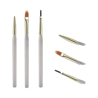 Imagem de Conjunto De Pincéis Para Nail Art Xadrez Francês 1/2 Peças, Caneta Par