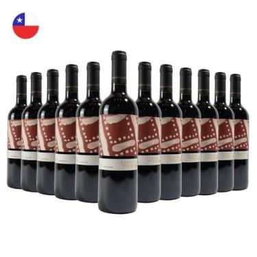 Imagem de Kit com 12 Vinhos Chilenos Tinto Seco Carmenere Cuentos del Fuego 750m